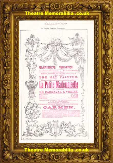 London Alhambra Theatre – La Petite Mademoiselle – 1879