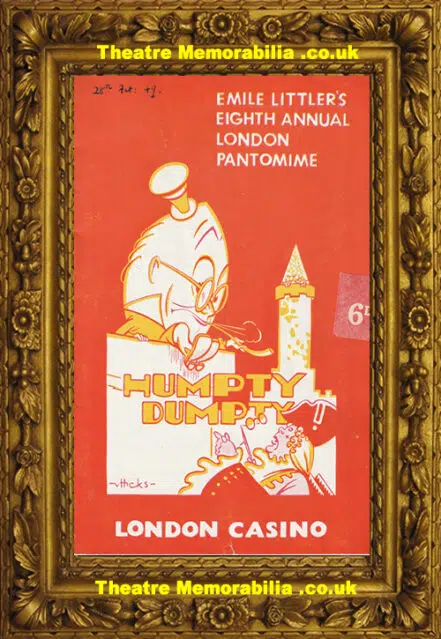 London Casino – Annual Pantomime 1949 – Julie Andrews