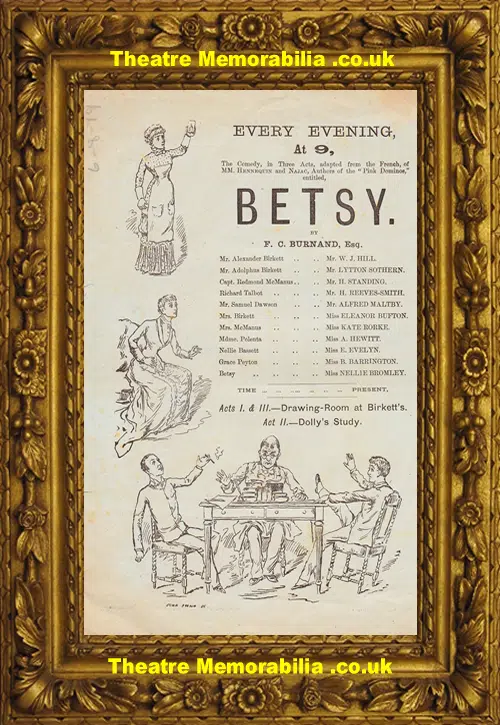 London Criterion Theatre - Betsy - 1888