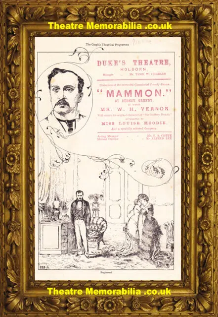 London Dukes Theatre – Mammon – 1878 – Holborn