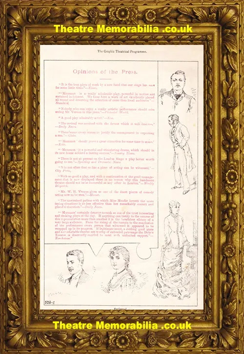 London Dukes Theatre - Mammon - 1878 - Holborn