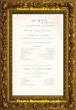 London Grosvenor Gardens – Ticklish Times – 1879 – Cyril Maude