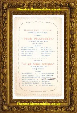London Halstead Lodge – Poor Pillicoddy – 1880