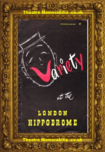 London Hippodrome Theatre – Variety – 1957 – Shirley Bassey