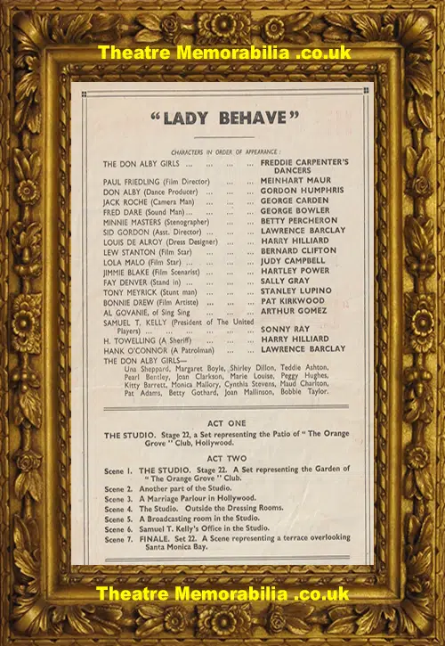 London His Majesty's Theatre - Lady Behave - 1941