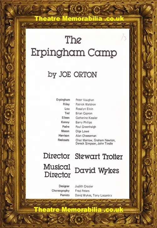 London Kings Head Theatre - The Erpingham Camp - 1973
