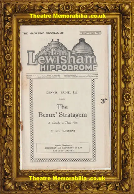 London Lewisham Hippodrome – The Beaux Stratagem – 1930