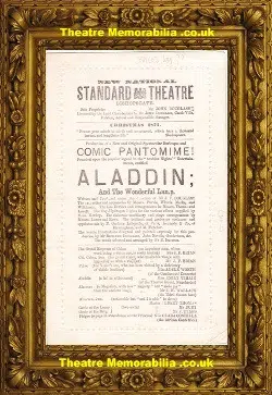 London National Standard Theatre – Aladdin – 1871 – Panto