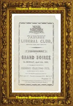 London North Kensington Liberal Club – Grand Soiree – 1879