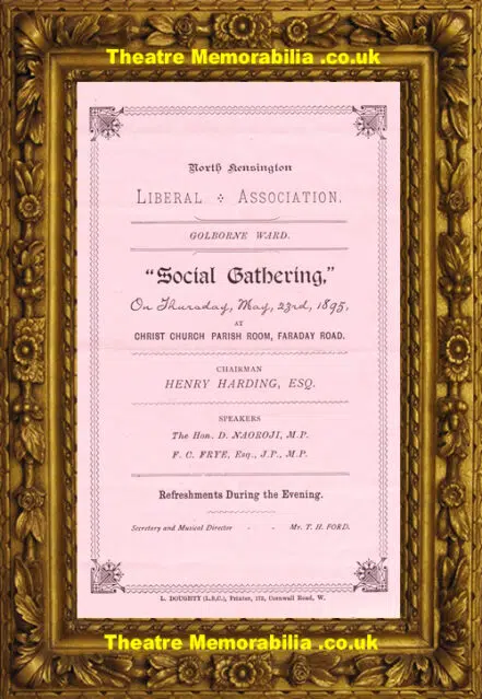 London North Kensington Liberal Club – Social Gathering – 1895