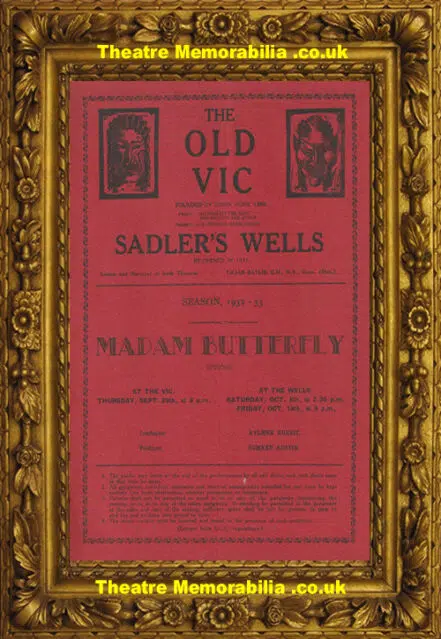 London Old Vic Theatre – Madam Butterfly – 1932