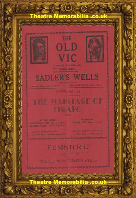London Old Vic Theatre – The Marriage Of Figaro – 1932