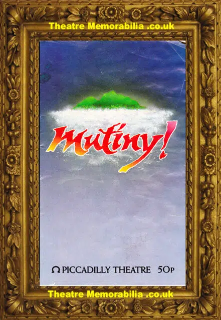 London Piccadilly Theatre – Mutiny – 1985 – Signed David Essex +