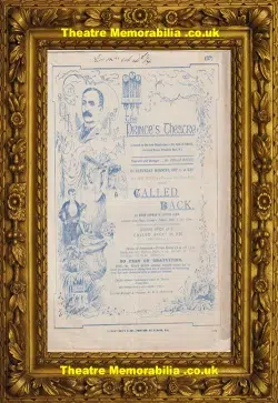 London Princes Theatre – Called Back – 1884