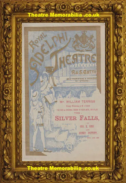 London Royal Adelphi Theatre – Silver Falls – 1889