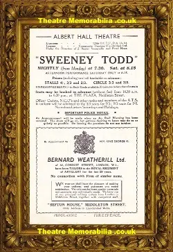 London Royal Albert Hall - Sweeney Todd - 1943