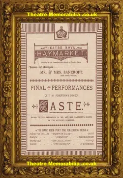 London Royal Haymarket Theatre – Caste – 1883