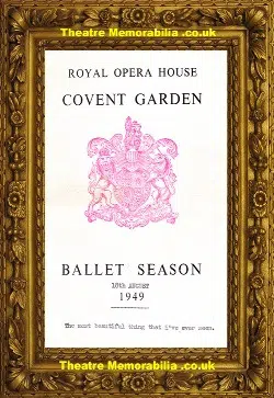 London Royal Opera House Sadler Wells Ballet Margot Fonteyn 1949