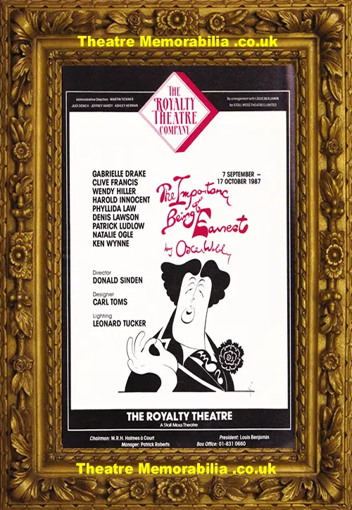 London Royalty Theatre - The Importance Of Being Earnest - 1987