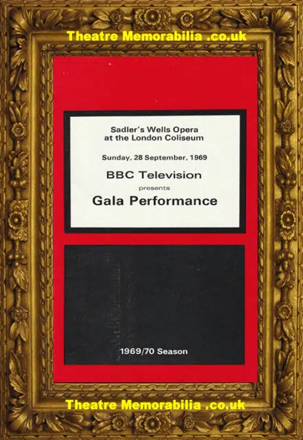 London Sadler Wells Theatre BBC Television Gala Performance 1969