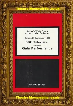 London Sadler Wells Theatre BBC Television Gala Performance 1969
