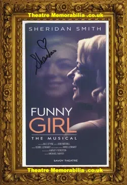 London Savoy Theatre – Funny Girl Flyer Sheridan Smith Autograph