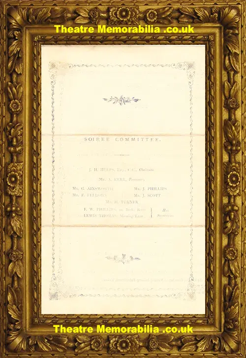 London Shoreditch New Town Hall - A Soiree - 1869 - Rare 1800's