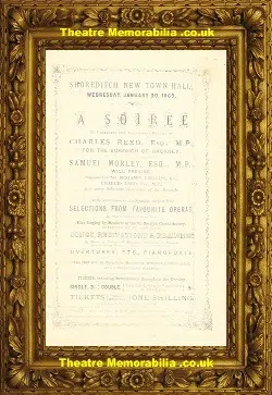London Shoreditch New Town Hall – A Soiree – 1869 – Rare 1800’s