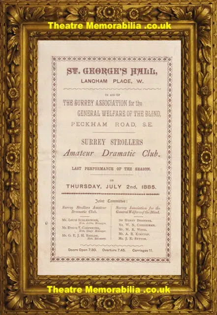 London St George’s Hall – A Wonderful Woman – 1885 – Amateur