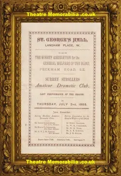 London St George’s Hall – A Wonderful Woman – 1885 – Amateur
