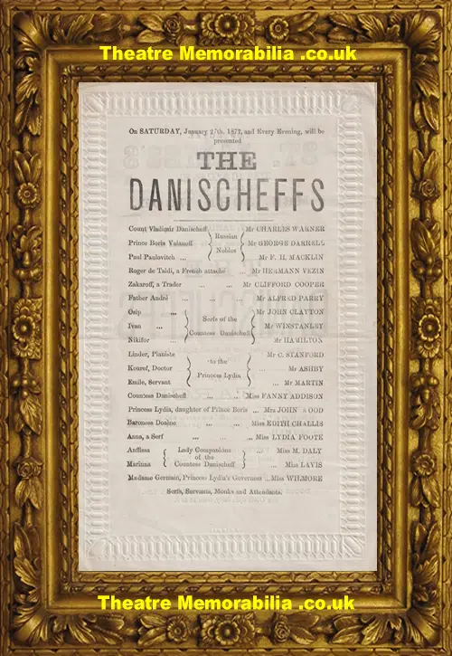 London St James Theatre - The Danischeffs - 1877