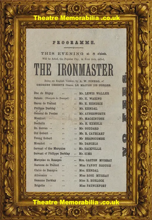 London St James Theatre - The Ironmaster - 1888