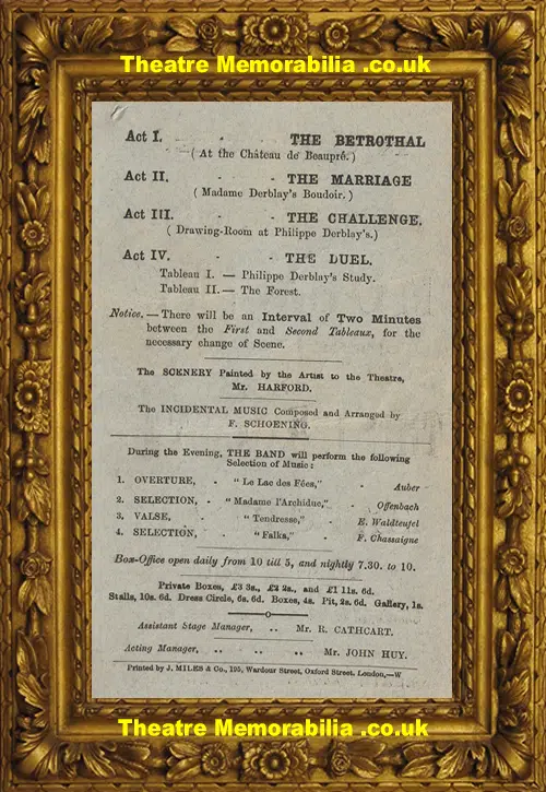 London St James Theatre - The Ironmaster - 1888