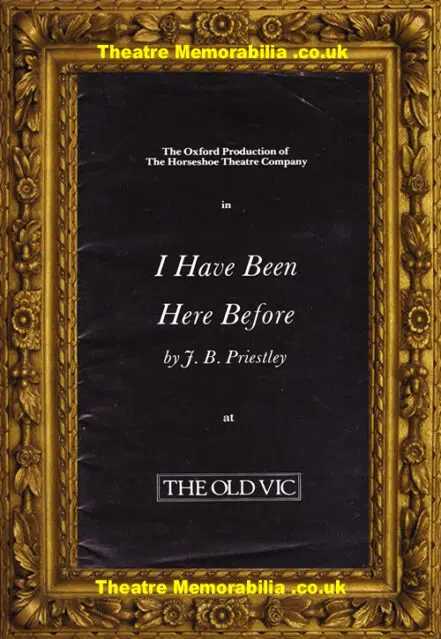 London The Old Vic Theatre – I Have Been Here Before – 1980