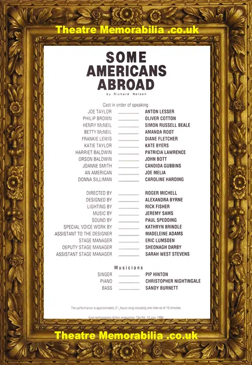 London The Pit Theatre - Some Americans Abroad - 1979