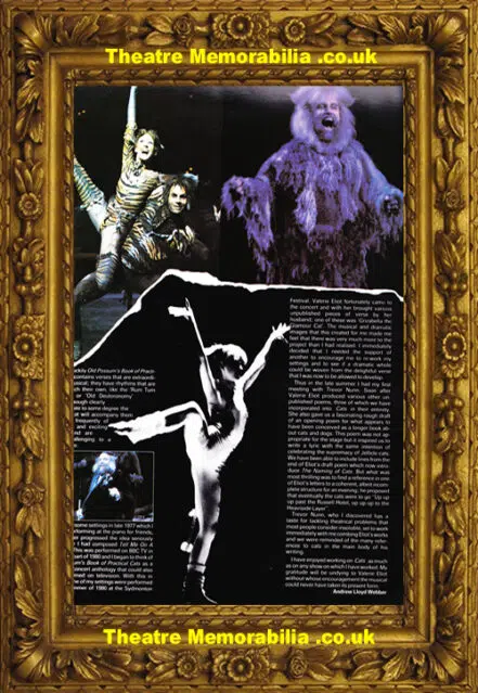 London Theatre – Cats Souvenir Brochure 1988 -Auto Donald Franke