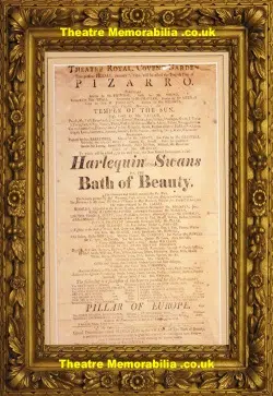 London Theatre Royal – Harlequin Swans – 1814 – 1800’s Programme