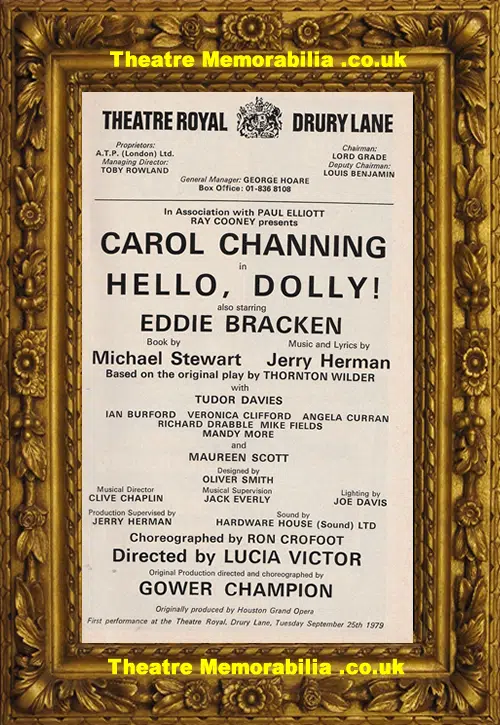 London Theatre Royal - Hello Dolly - 1980