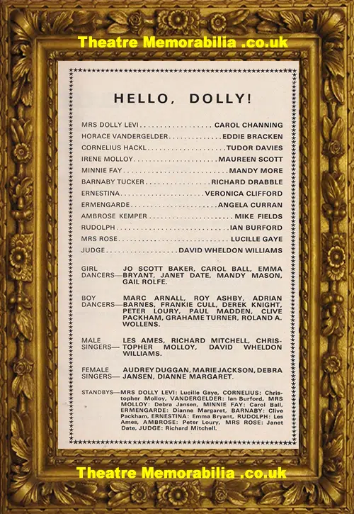 London Theatre Royal - Hello Dolly - 1980