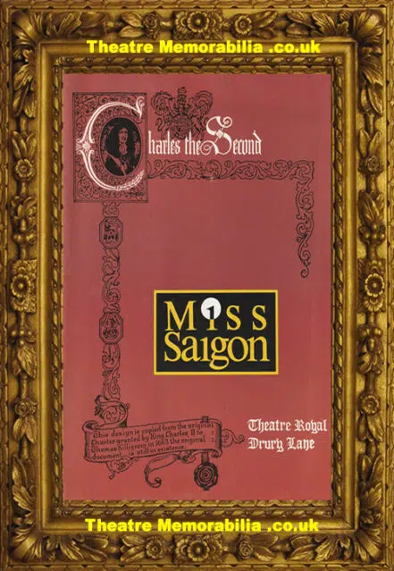 London Theatre Royal – Miss Saigon – 1989