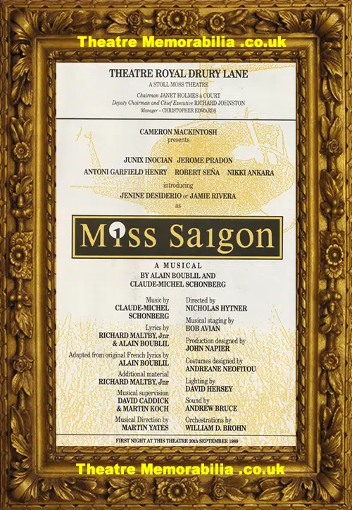 London Theatre Royal - Miss Saigon - 1989