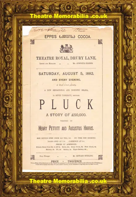 London Theatre Royal – Pluck – 1882 – Drury Lane