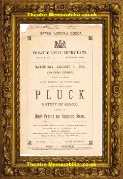 London Theatre Royal – Pluck – 1882 – Drury Lane