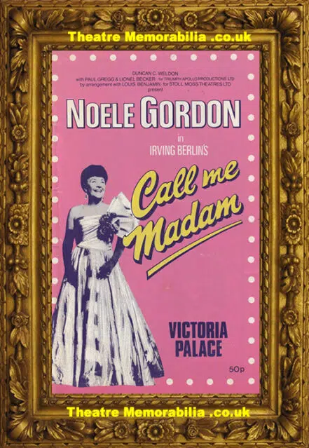London Victoria Palace Theatre – Call Me Madam 1983 Noele Gordon