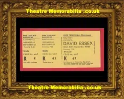 Manchester Free Trade Hall David Essex Concert Ticket 1981