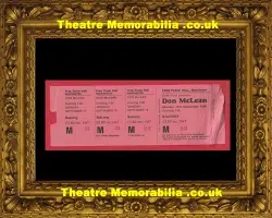 Manchester Free Trade Hall Don McLean Concert Ticket 1980