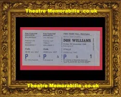 Manchester Free Trade Hall Don Williams Concert Ticket 1980