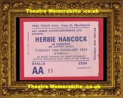 Manchester Free Trade Hall Herbie Hancock Concert Ticket 1979
