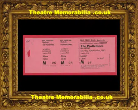 Manchester Free Trade Hall The Wolftones Concert Ticket 1982