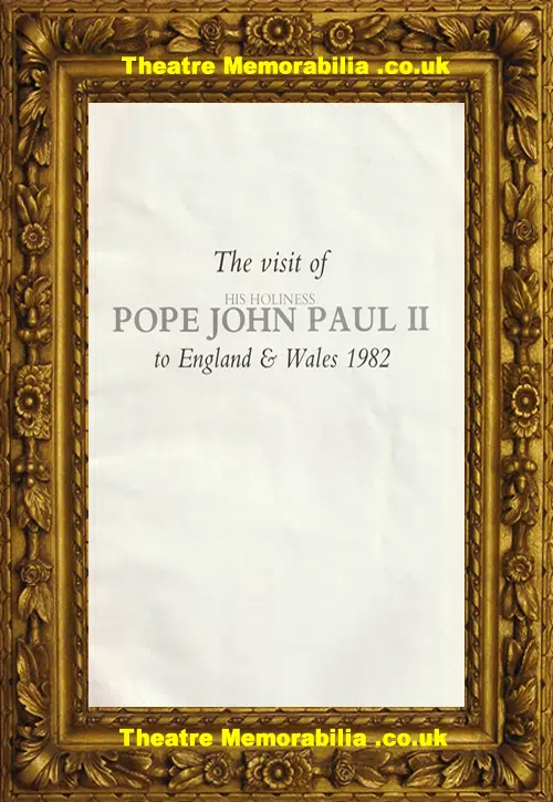 Manchester Heaton Park Pope John Paul Papal Visit Programme 1982
